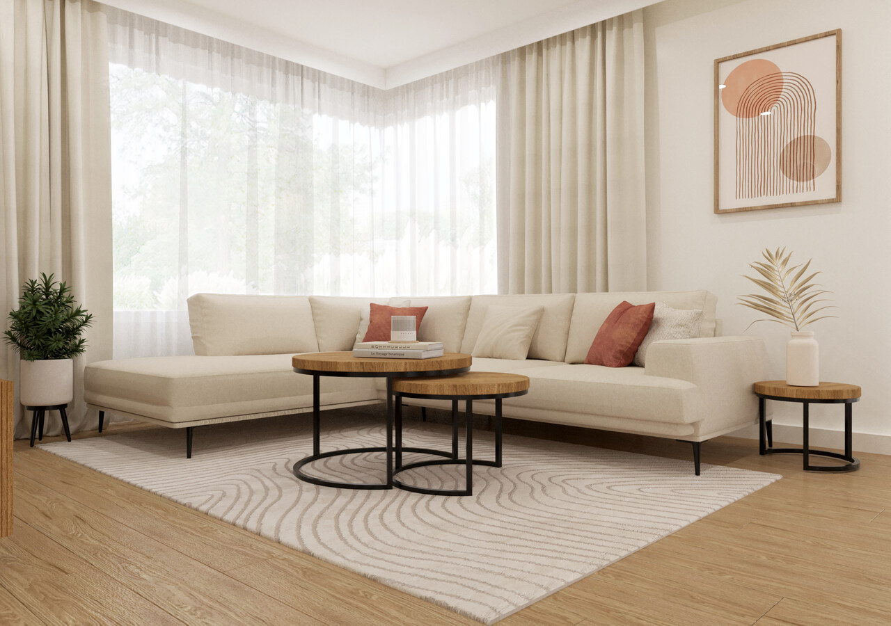 Stolik kawowy z serii Trio Set INDUSTRIAL